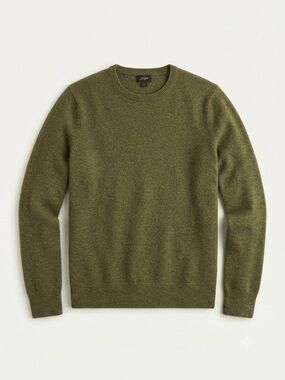 J. Crew Olive Crewneck Sweater - Men